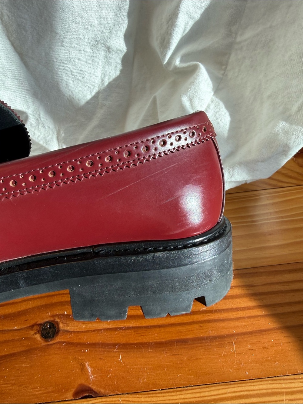 Celine Margaret burgundy leather loafers EU 37.5=US 7.5 - Picture 4 of 6